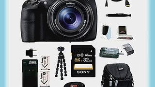 Sony Cyber-shot DSC-HX300 Digital Camera with Replacement Battery and Charger Kit and 32GB