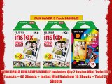 Fujifilm Instax Mini Film Rainbow Bundle - 3 items Total 50 sheets: 2* Instax Mini Film with