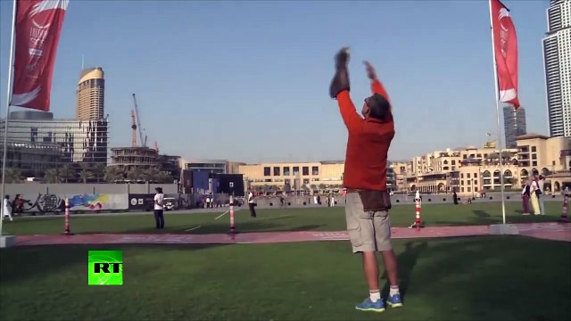 Incredible video eagle with mini camera flies off top of Burj Khalifa
