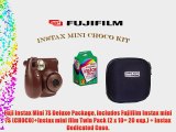 Fuji Instax Mini 7S Deluxe Package includes Fujifilm Instax mini 7S (CHOCO) Instax mini film