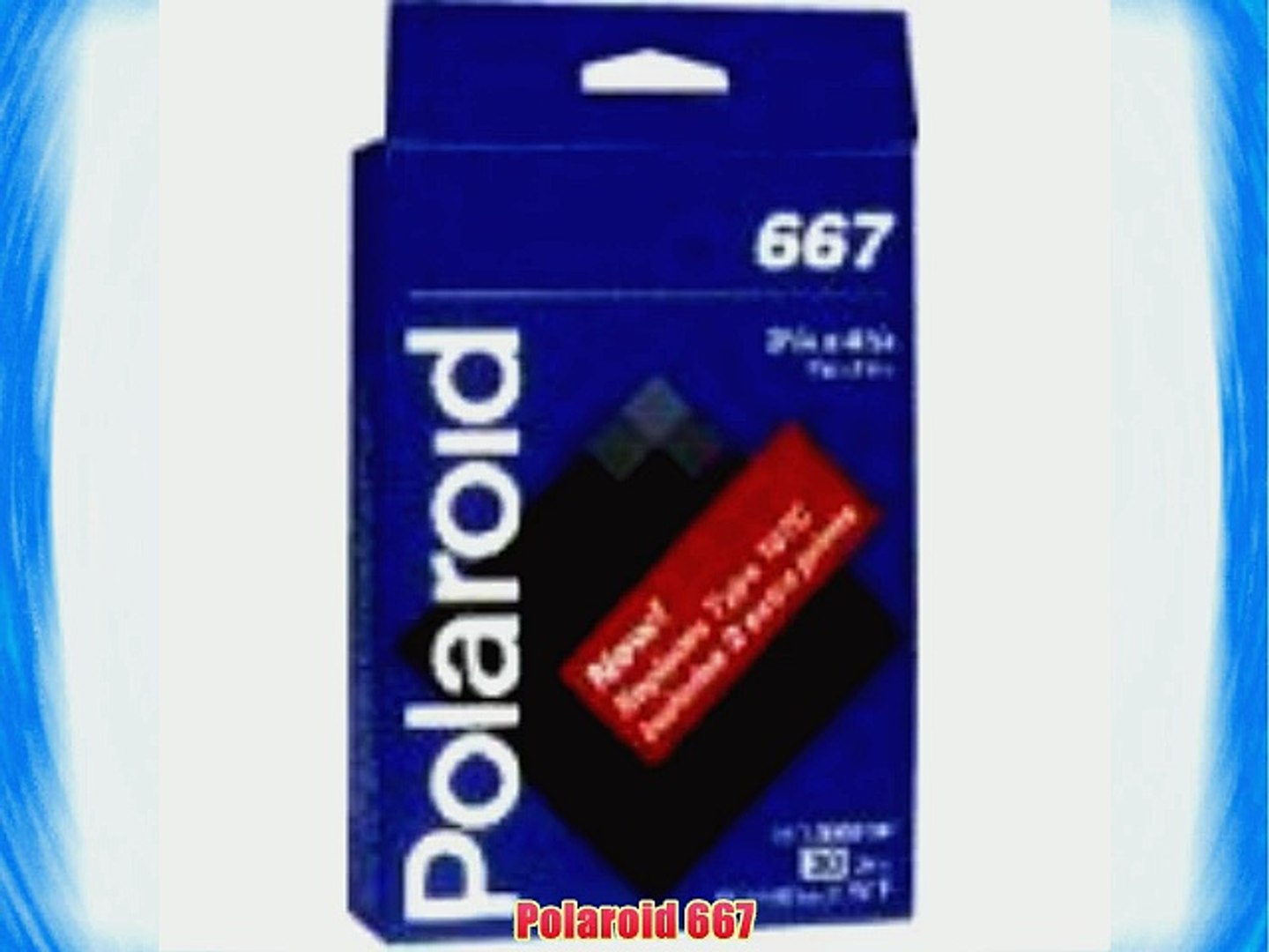 Polaroid 667 Black and White Coaterless Instant Pack Film ISO 3000/DIN 36  3.5 x 4.2 in. Single - video Dailymotion