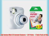 Fuji Instax Mini 25 Instant Camera   20 Prints - 1 Twin Pack of film