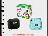 Fujifilm Instax Mini 8 Blue Camera   50 Mini Images   Case