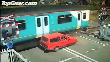 Car hit by train - Top Gear series 9 - BBC
