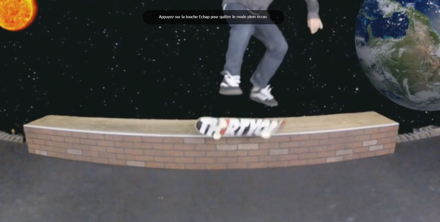 Skateboard Dancing on ledges in space