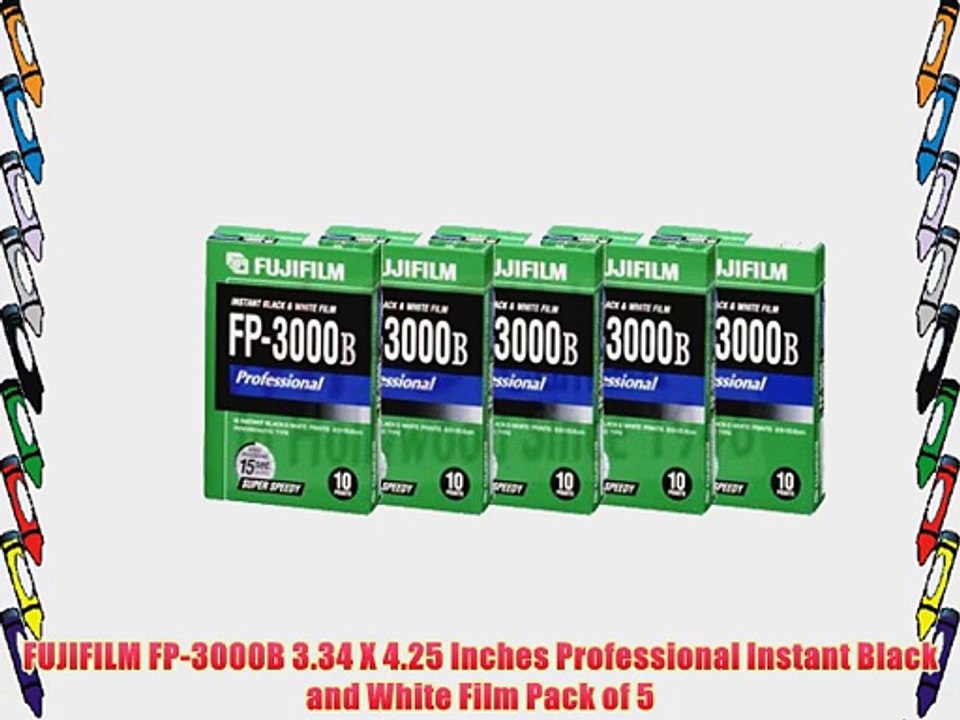 Fujifilm Fp 3000b 3 34 X 4 25 Inches Professional Instant Black And White Film Pack Of 5 Video Dailymotion