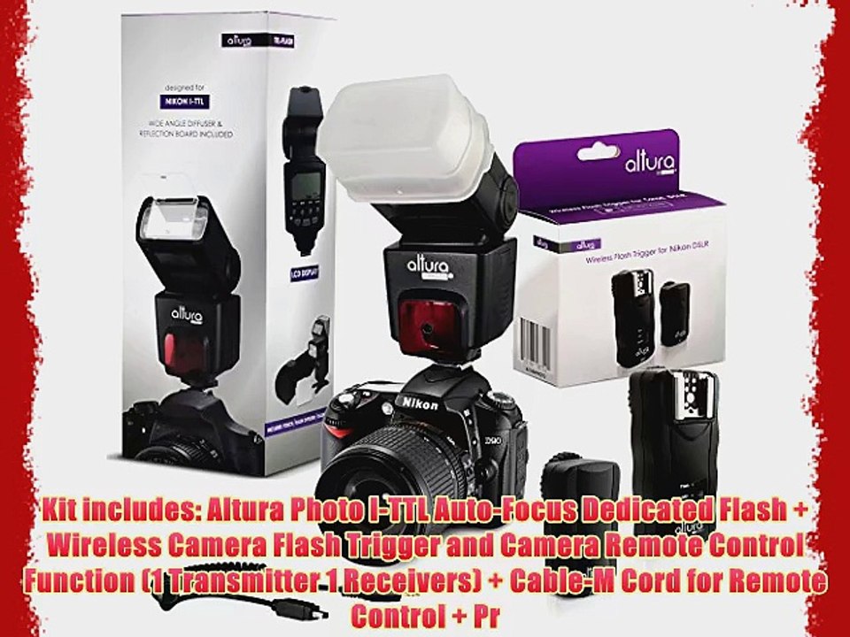Altura Photo Flash Kit for NIKON DSLR D7100 D7000 D5300 D5200 D5100 D5000 D3300 D3200 D3100