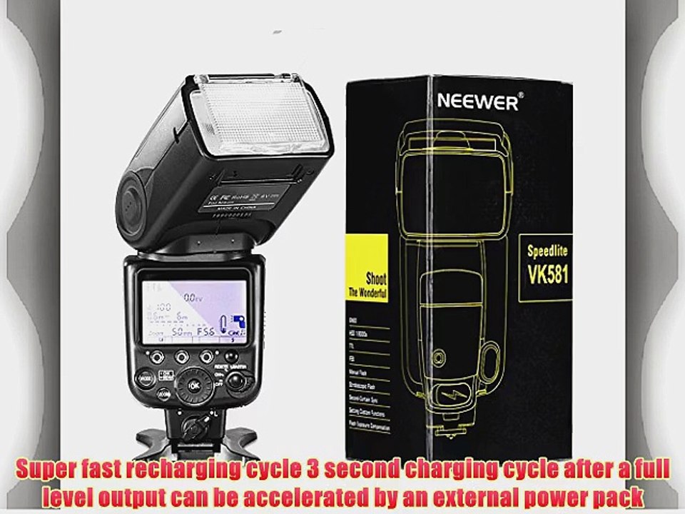 Neewer i-TTL Master Slave Speedlite Flashlight *High-Speed Sync* for Nikon D7100 D7000 D5200