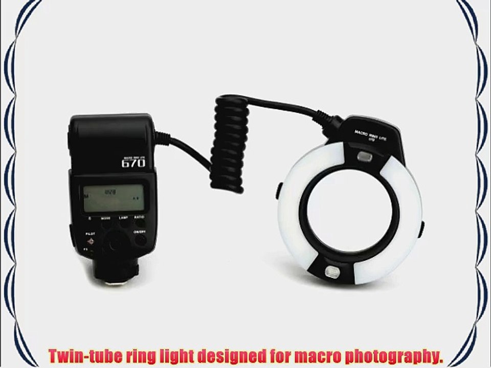 Neewer? JY-670 Macro LED Ring Flash Light w/ 6 Adapter Ring ( 49mm 52mm 55mm 58mm 62mm 67mm