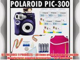 Polaroid PIC-300 Instant Film Analog Camera (Purple) with (5) Polaroid 300 Instant Film Packs