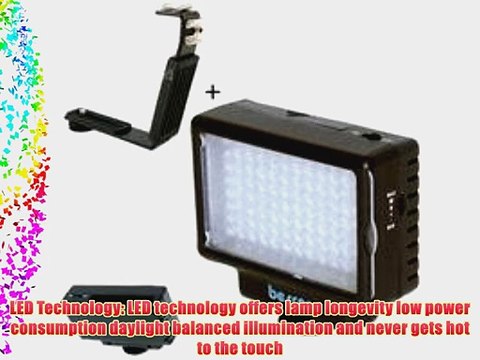 Bescor LED-70 Dimmable 70W Video and DSLR Light - Bundle - with Bescor VB-50 Universal Shoe