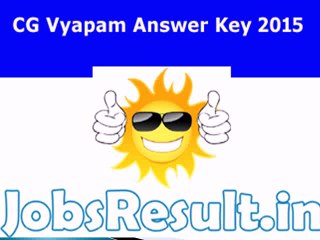 CG Vyapam Answer Key 2015 | FSO SA Cut off
