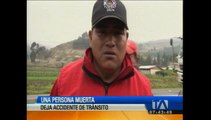 Un muerto deja accidente de tránsito en Chimborazo