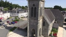 Bubry, l'église vue du ciel