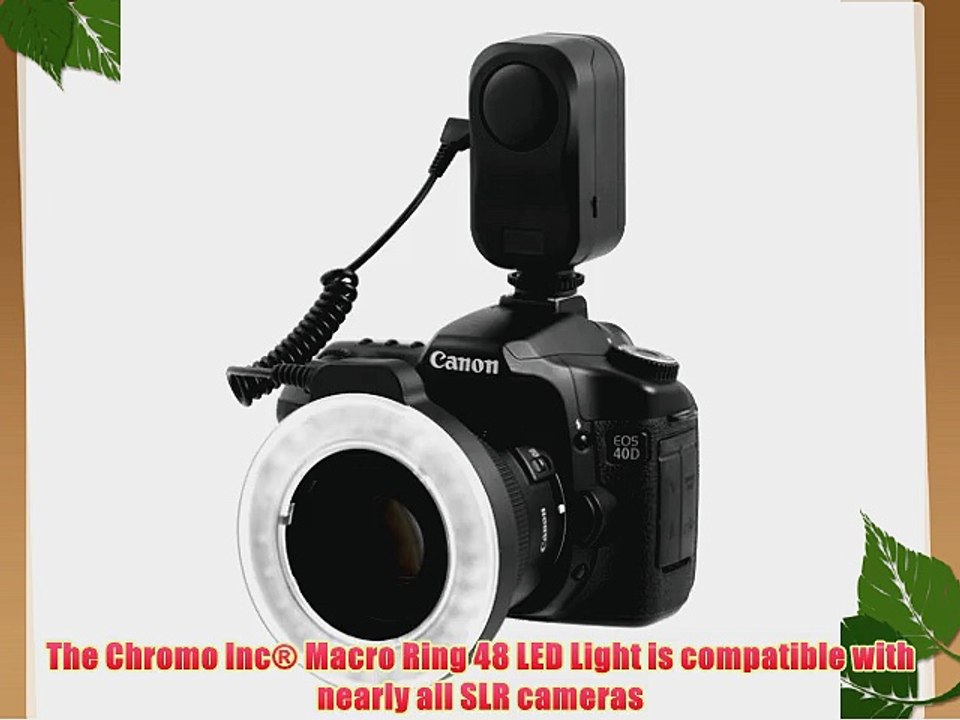 Chromo Inc. MACRO 48 LED Ring Light Ultra High Power for Canon/ Sony/ Nikon/ Sigma Lenses
