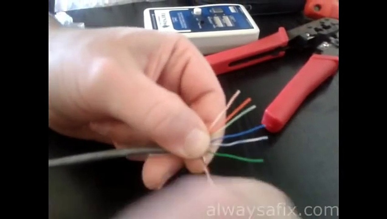 Easy way to make a CAT6 patch ethernet network cable_(480p)