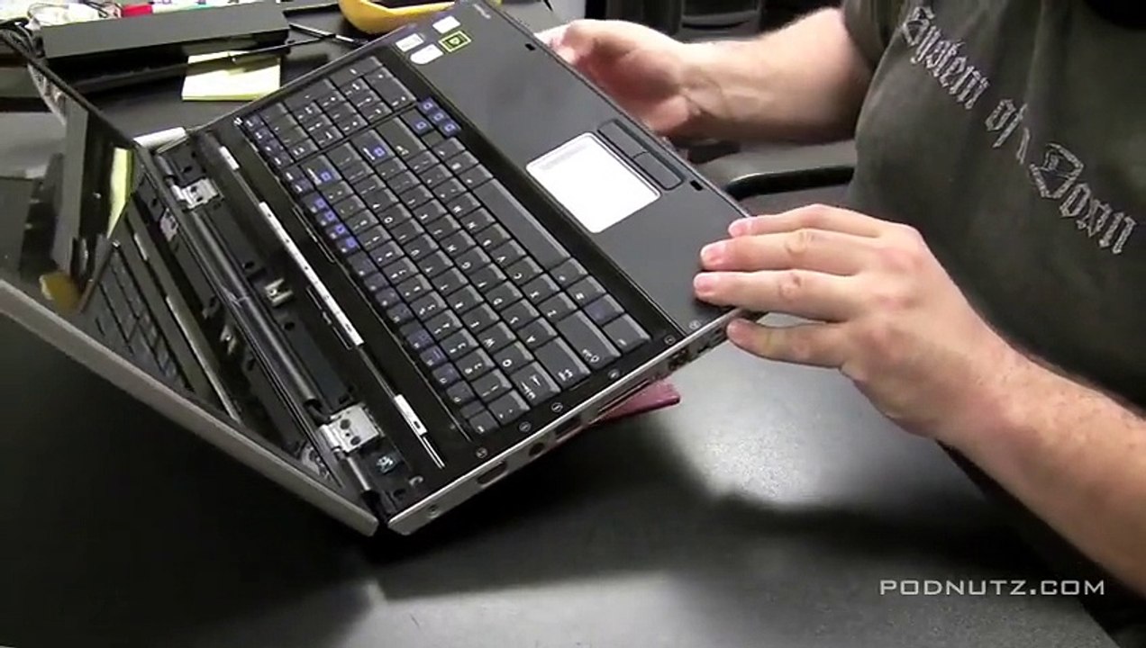 Laptop repair videos - HPDV 8000 Spilled Iced Tea Keys Not Working_(480p)