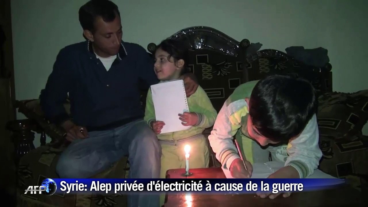 Syrie: Alep privée de lumière à cause de la guerre