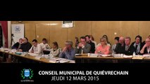Conseil municipal du 12 mars 2015 à Quiévrechain - Partie 2