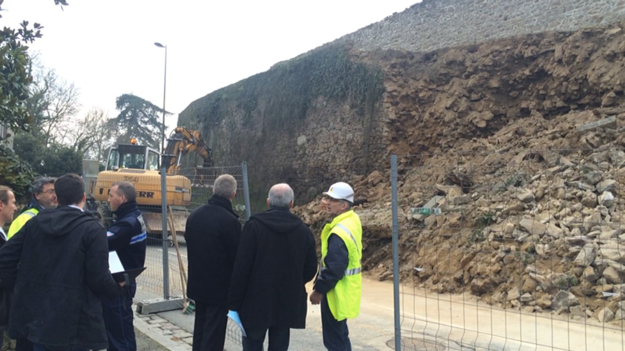 Dinan : travaux de sécurisation des remparts après l'éboulement