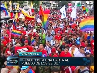 Obreros marchan en rechazo a arremetida de EE.UU. contra Venezuela