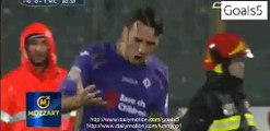 Gonzalo Rodriguez Goal Fiorentina 1 - 1 AC Milan Serie A 16-2-2015