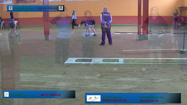 Second tour, tir de précision 1, Tarare contre Romans, Sport Boules, Demi-finale retour N2F, Saison 2014 /2015