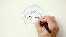 Draw a face laughing