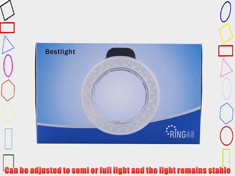 Bestlight? 48 LED Macro Ring Light With 6 Adaptors Rings (Fits 49mm 52mm 55mm 58mm 62mm or