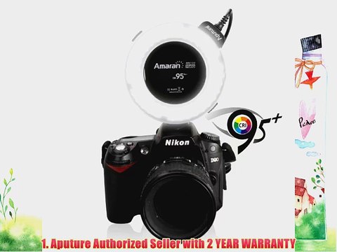 Aputure Amaran Halo AHL-HN100 CRI 95 LED Macro Ring Video Light Flash Light for Nikon Camera