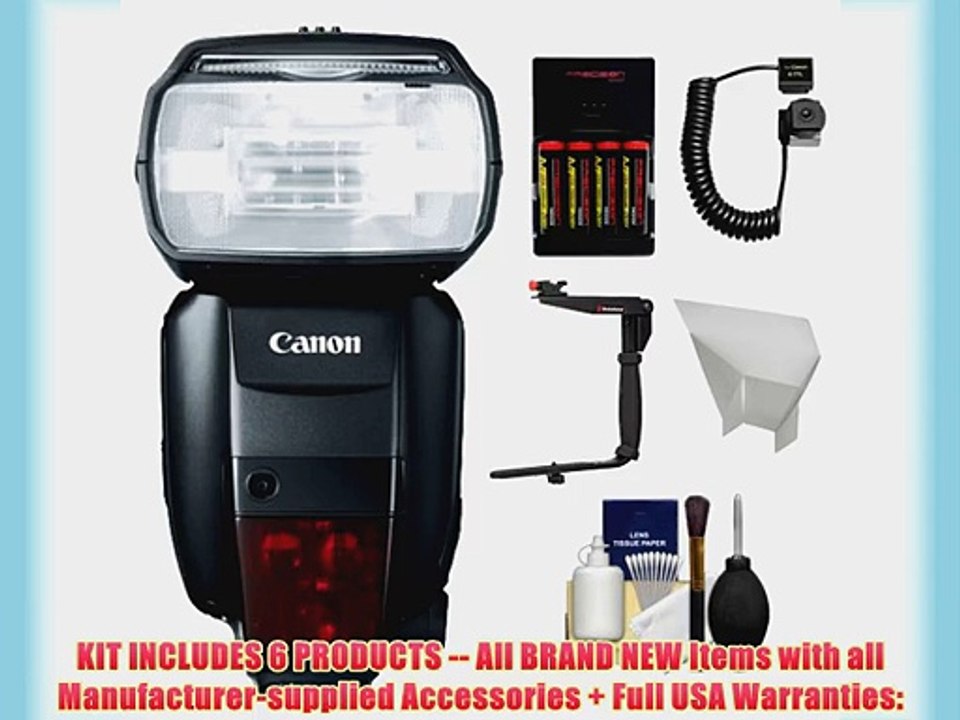 Canon Speedlite 600EX-RT Flash with Bracket