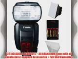 Canon Speedlite 600EX-RT Flash with Soft Box   Reflector   Batteries