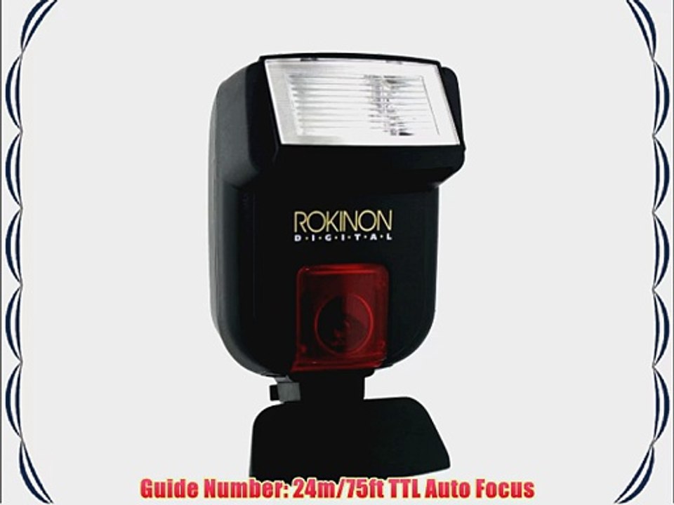 Rokinon D20AF-OP D20AF Digital TTL Flash for Olympus/Panasonic (Black)
