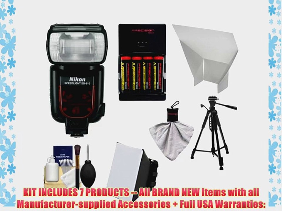 Nikon SB-910 AF Speedlight Flash with Batteries