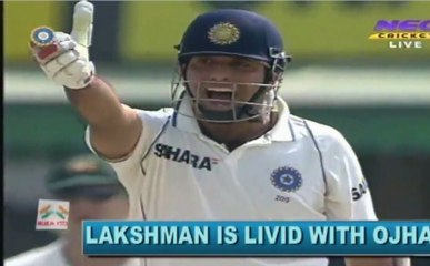 Laxman livid with Ojha (Hindi Abusing)