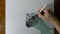 Drawing (Visual Art) Time Lapse_ a Velociraptor