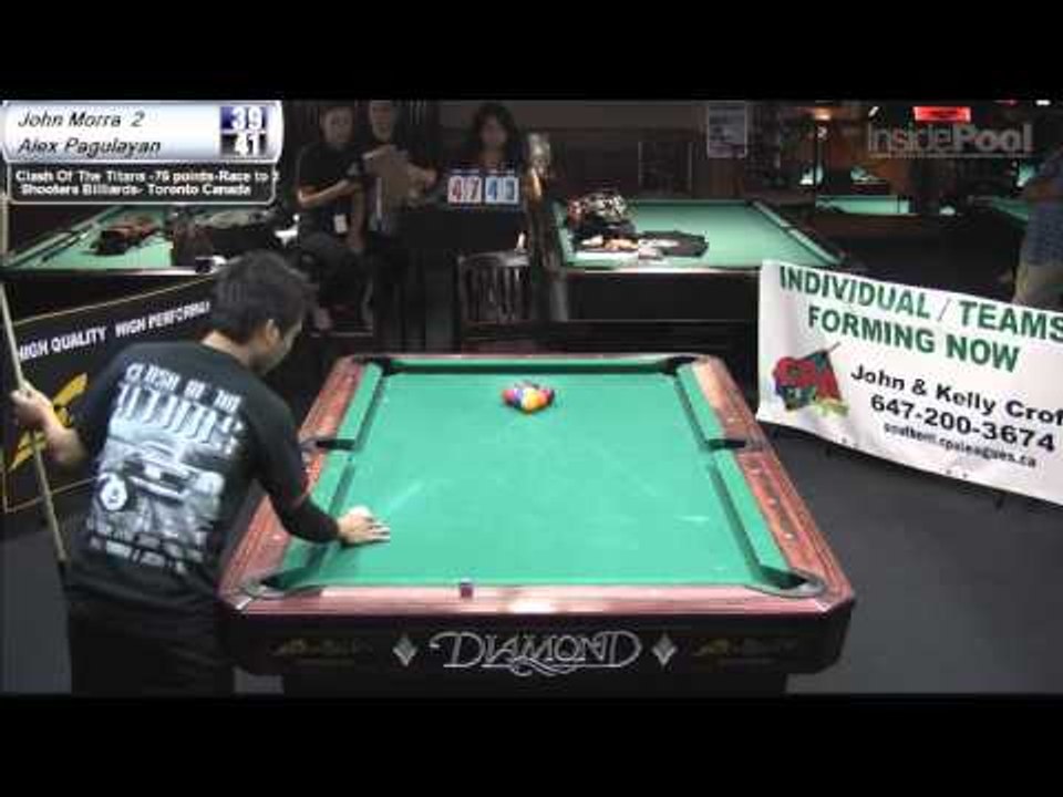 Alex Pagulayan vs John Morra at the Clash of the Titans at Shooters