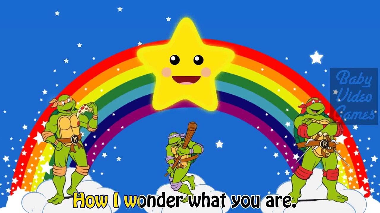 Ninja Turtles Super Heroes Kids Song Nursery Rhymes Twinkle Twinkle Little Star Cartoon