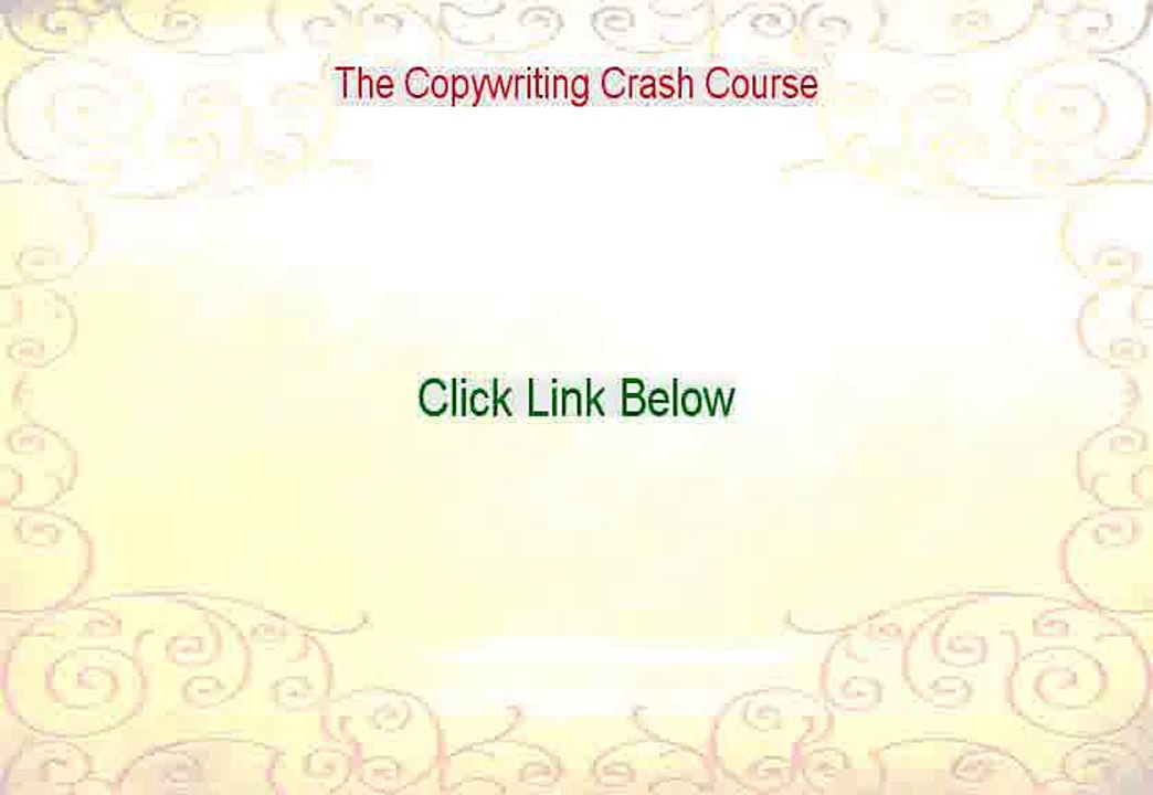 The Copywriting Crash Course PDF [The Copywriting Crash Coursethe copywriting crash course]