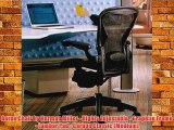 Aeron Chair by Herman Miller - Highly Adjustable - Graphite Frame - Lumbar Pad - Carbon Classic