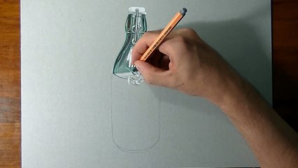Drawing Time Lapse_ a bottle of milk