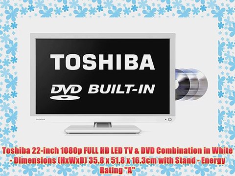 Toshiba 22D1334B 22-inch Widescreen 1080p Full HD LED TV with Built-In DVD Player