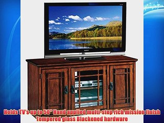 Leick Riley Holliday Mission Tall TV Stand 50-Inch Oak