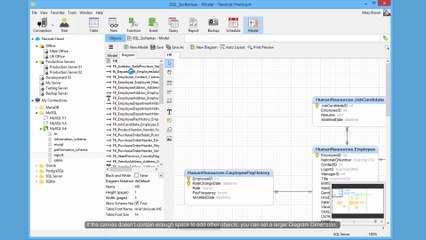 How to adjust page setup, diagram dimension and printing for your model in Navicat? (Windows & Linux)