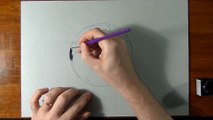 Drawing Time Lapse_ a football soccer ball - hyperrealistic art