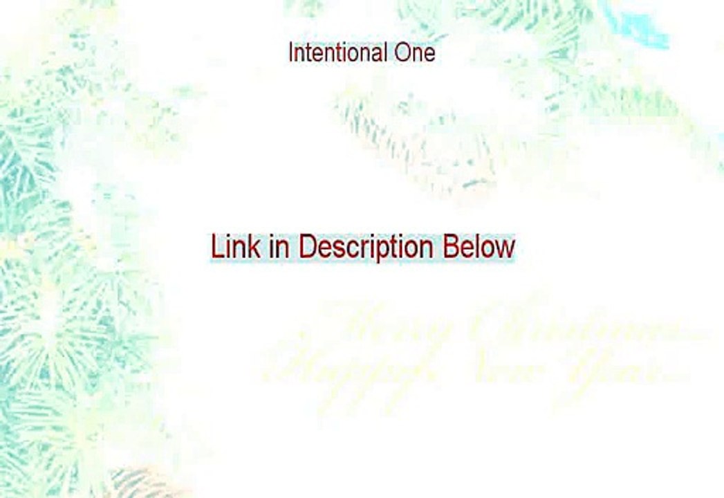 Intentional One Free Review [Watch this]