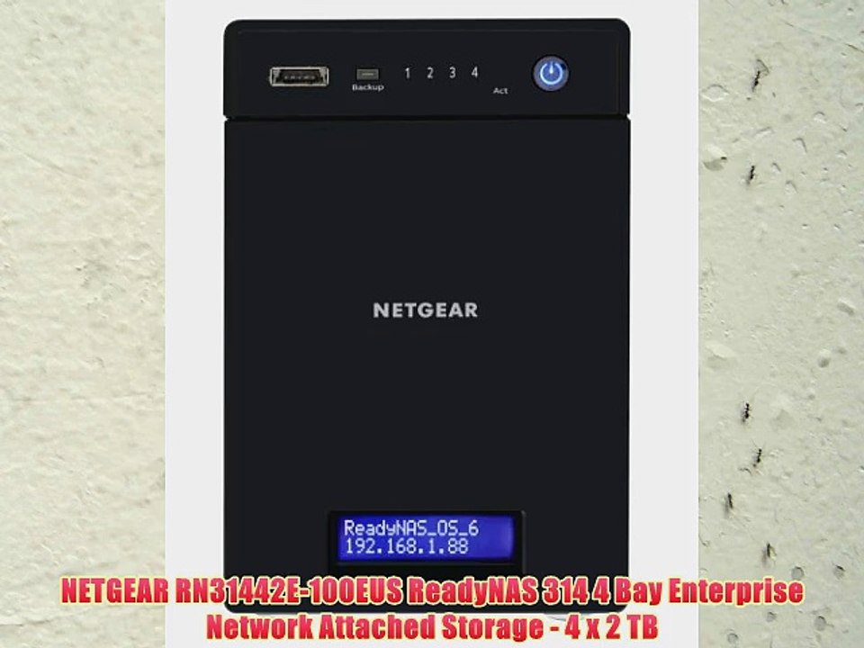NETGEAR RN31442E-100EUS ReadyNAS 314 4 Bay Enterprise Network Attached Storage - 4 x 2 TB