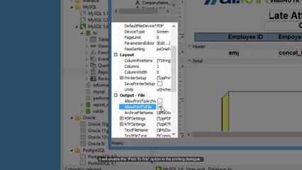 How to print reports to other formats? (Windows)