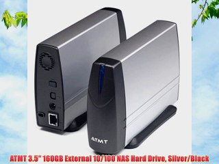ATMT 3.5 160GB External 10/100 NAS Hard Drive Silver/Black