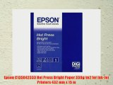 Epson C13S042333 Hot Press Bright Paper 330g/m2 for Ink-Jet Printers 432 mm x 15 m